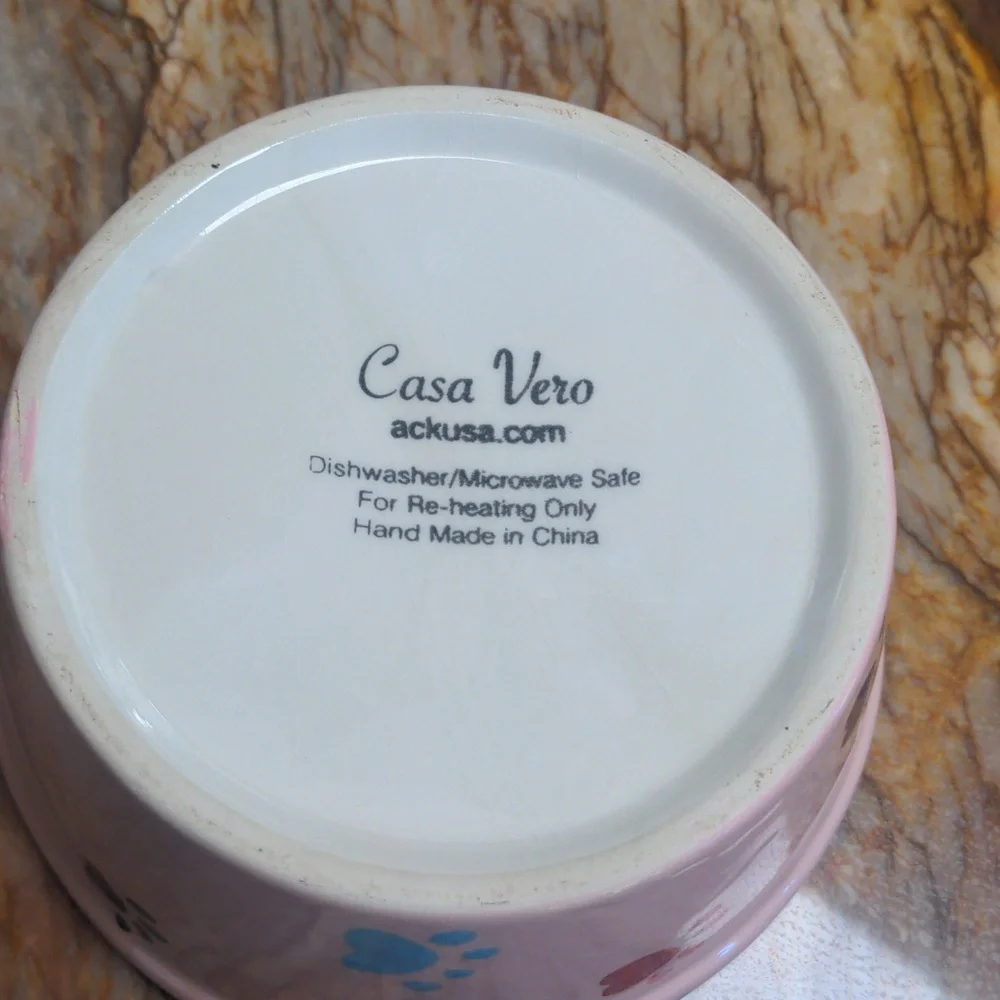 CASA VERO Cat Dog Food Bowl